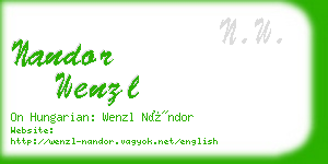 nandor wenzl business card